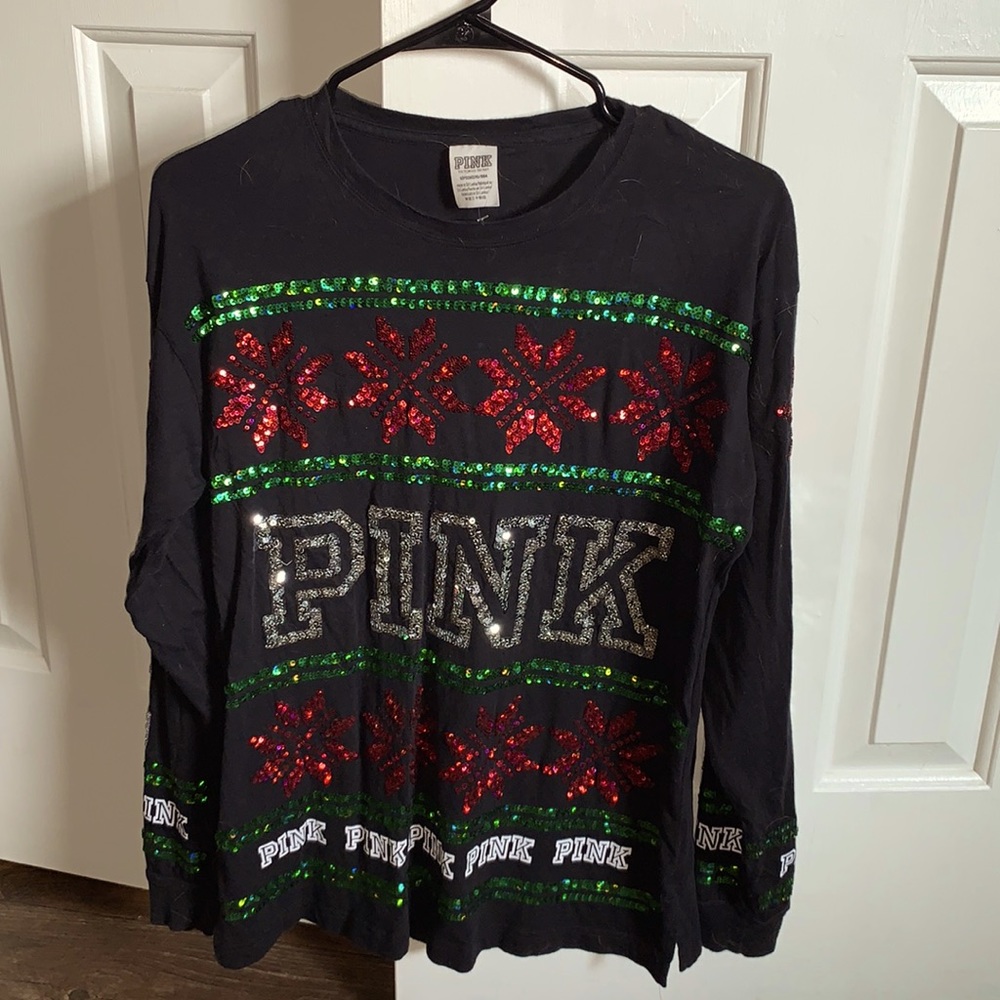 VS PINK long sleeve XMAS shirt
